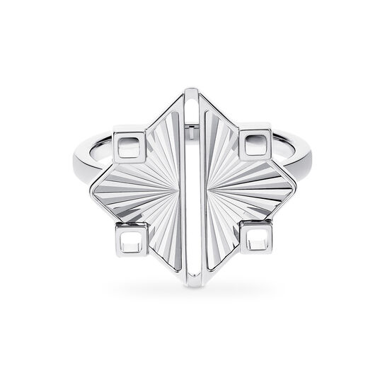 Birks Muse Guilloch&eacute; Sterling Silver Ring image number 0